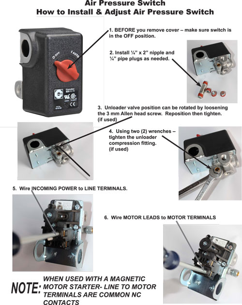 How to Install & Adjust an Air Pressure Switch